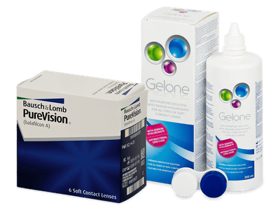 PureVision (6 lenti) + soluzione Gelone 360 ml - Package deal