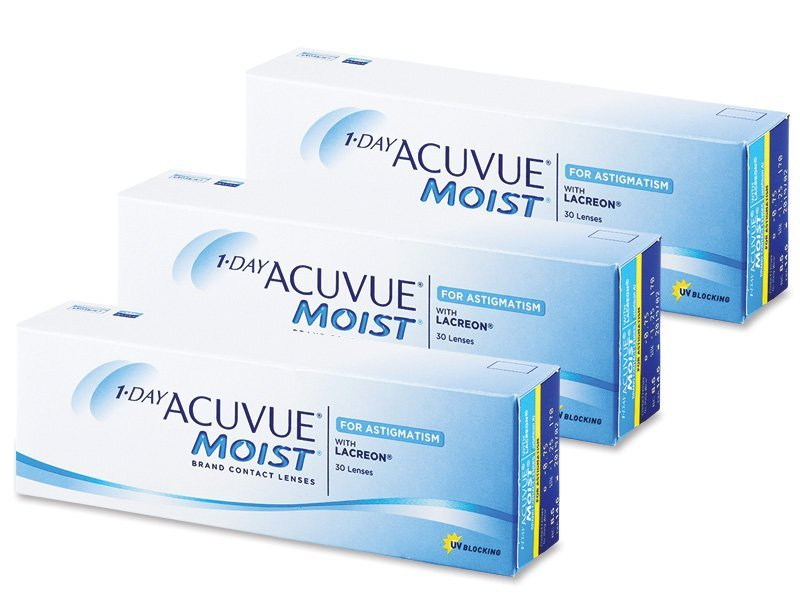 1 Day Acuvue Moist for Astigmatism (90 lenti) - Toric contact lenses