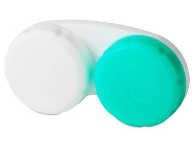 Astuccio porta lenti verde-bianco