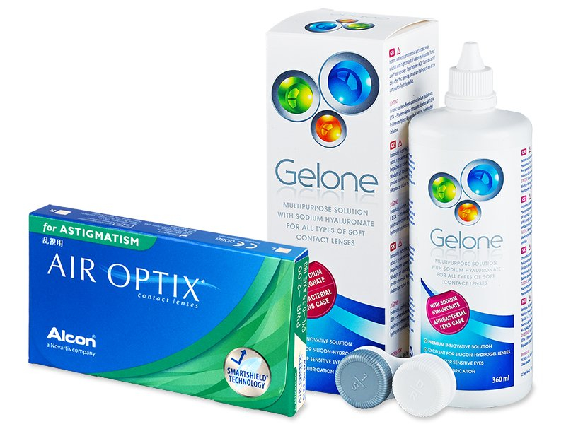 Air Optix for Astigmatism (6 lenti) + soluzioni Gelone 360ml - Package deal