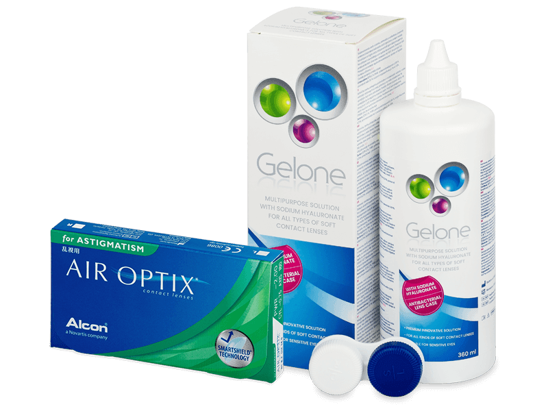 Air Optix for Astigmatism (6 lenti) + soluzione Gelone 360 ml - Package deal