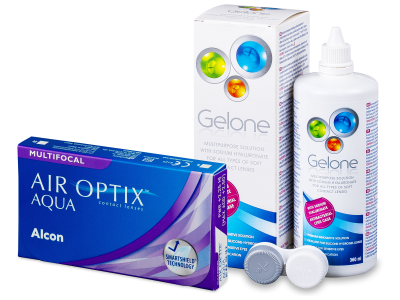 Air Optix Aqua Multifocal (6 lenti) + soluzioni Gelone 360ml - Package deal