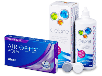 Air Optix Aqua Multifocal (6 lenti) + soluzioni Gelone 360ml - Package deal