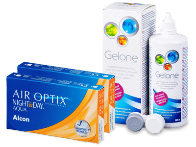 Air Optix Night and Day Aqua (2x3 lenti) + soluzioni Gelone 360ml