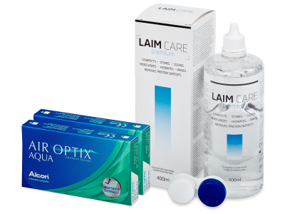 Air Optix Aqua (2x 3 lenti) + soluzione Laim Care 400 ml