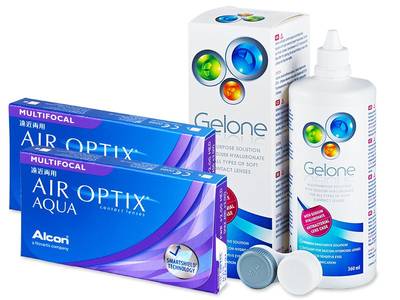 Air Optix Aqua Multifocal (2x3 lenti) + soluzioni Gelone 360ml - Previous design