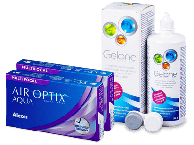 Air Optix Aqua Multifocal (2x3 lenti) + soluzioni Gelone 360ml