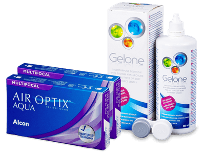 Air Optix Aqua Multifocal (2x3 lenti) + soluzioni Gelone 360ml