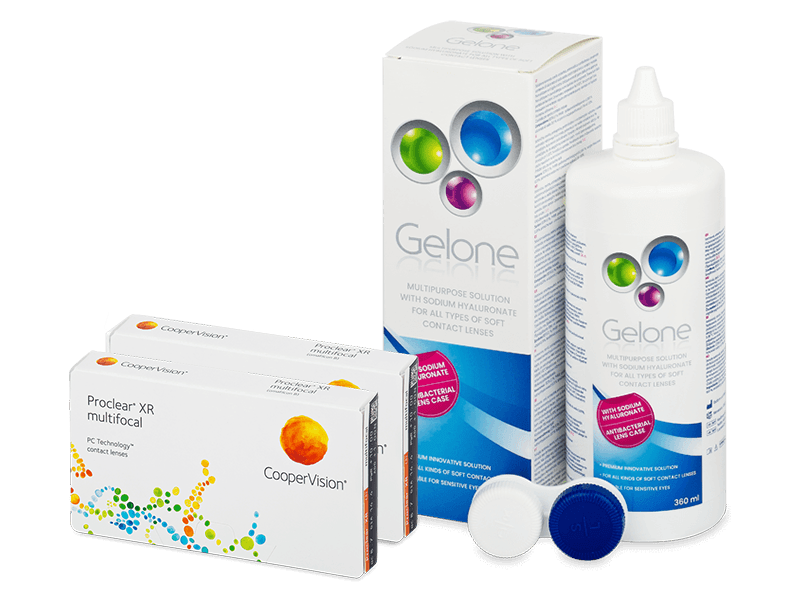Proclear Multifocal XR (2x3 lenti) + soluzione Gelone 360 ml - Package deal