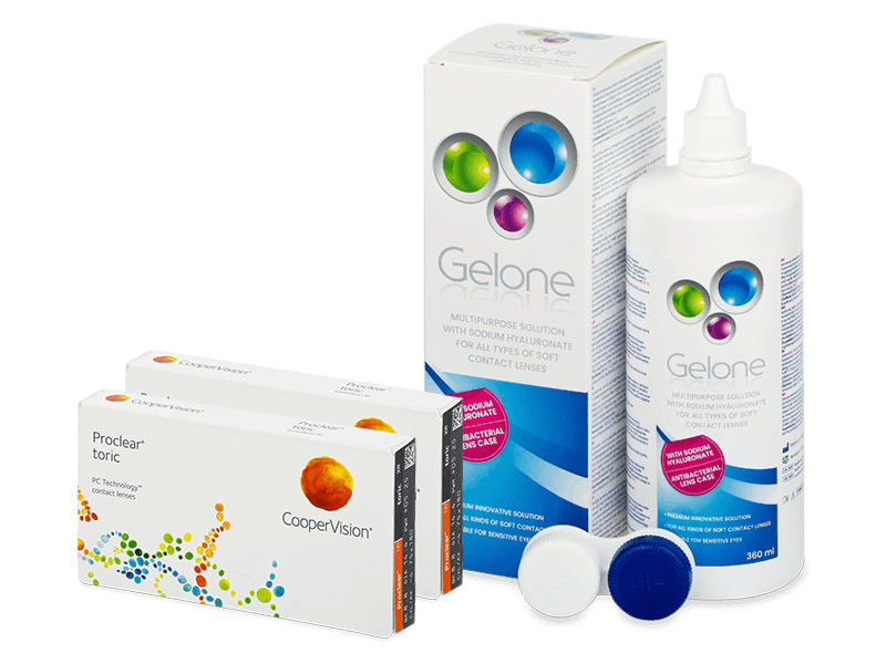 Proclear Toric XR (2x3 lenti) + soluzione Gelone 360 ml - Package deal