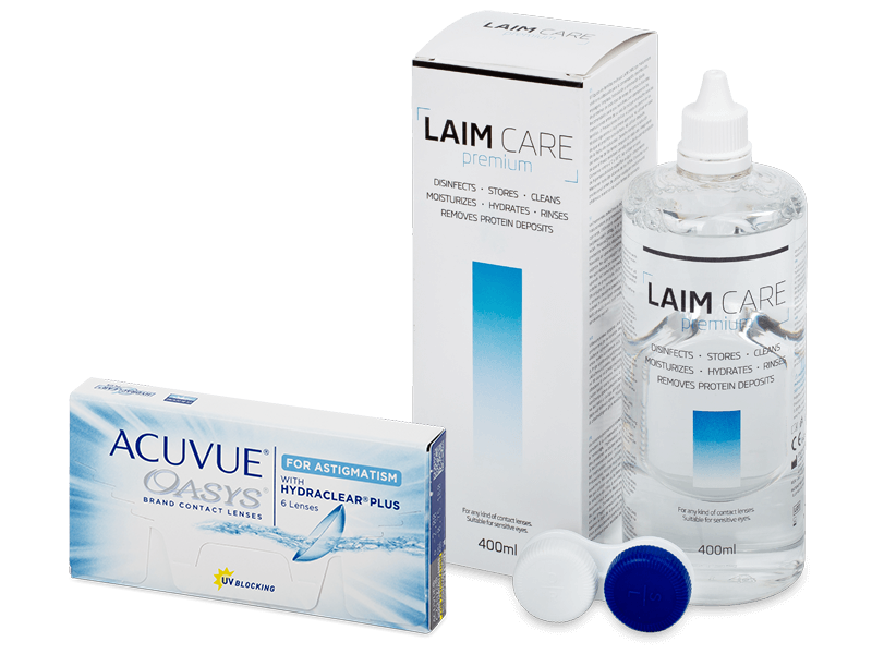 Acuvue Oasys for Astigmatism (6 lenti) + soluzioni Laim-Care 400ml - Package deal