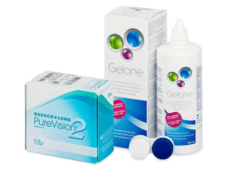 PureVision 2 HD (6 lenti) + soluzione Gelone 360 ml - Package deal