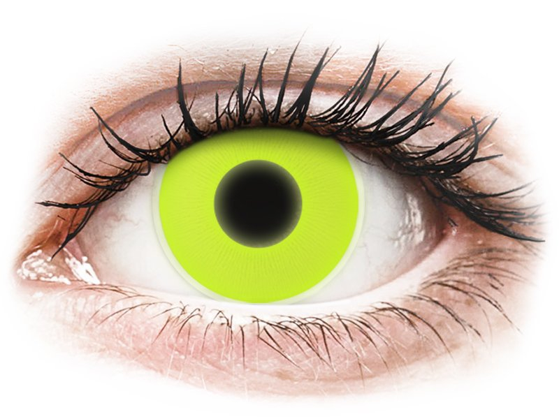 ColourVUE Crazy Glow Yellow - non correttive (2 lenti) - Coloured contact lenses