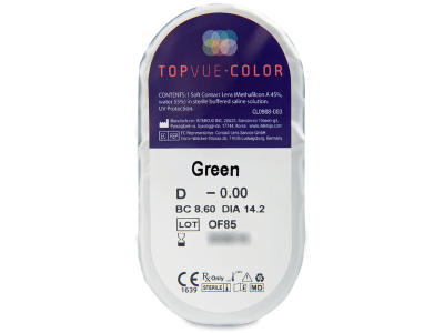 TopVue Color - Green - non correttive (2 lenti) - Blister pack preview