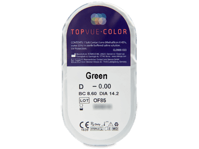 TopVue Color - Green - non correttive (2 lenti) - Blister pack preview