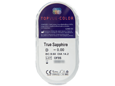 TopVue Color - True Sapphire - non correttive (2 lenti) - Blister pack preview