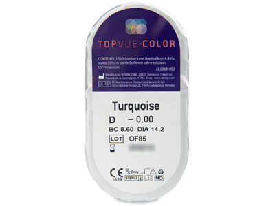 TopVue Color - Turquoise - non correttive (2 lenti) - Blister pack preview