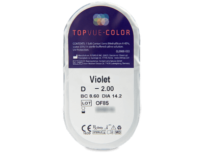 TopVue Color - Violet - non correttive (2 lenti) - Blister pack preview