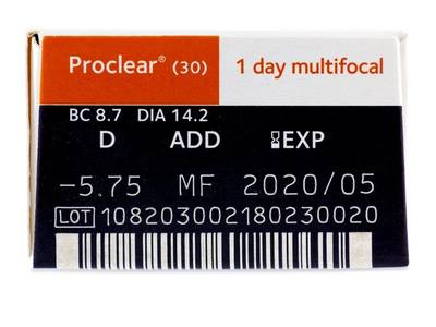 Proclear 1 Day multifocal (30 lenti) - Attributes preview