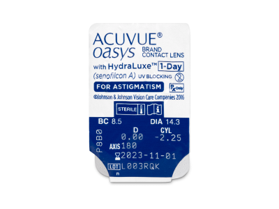 Acuvue Oasys 1-Day with HydraLuxe for Astigmatism (30 lenti) - Blister pack preview