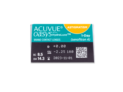 Acuvue Oasys 1-Day with HydraLuxe for Astigmatism (30 lenti) - Attributes preview