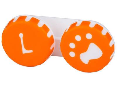 Astuccio porta lenti Paw orange