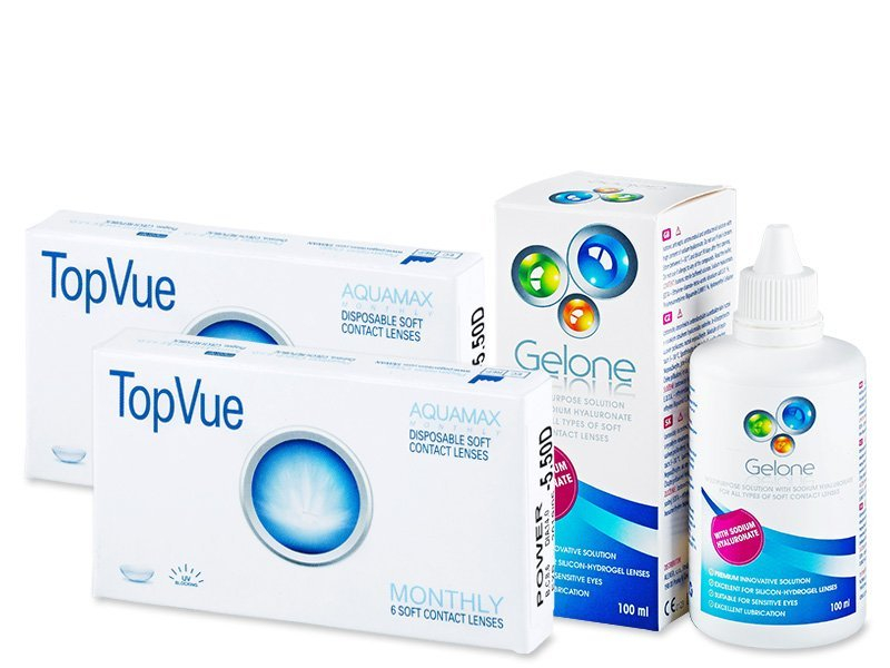 TopVue Monthly (2x6 lenti) + Gelone 100ml OMAGGIO - Package deal