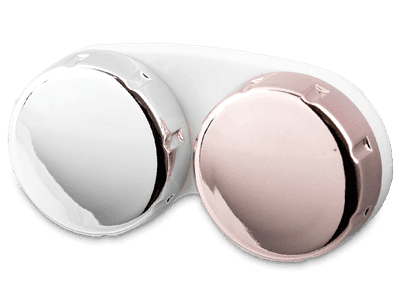Astuccio porta lenti metallizzato – pink/silver