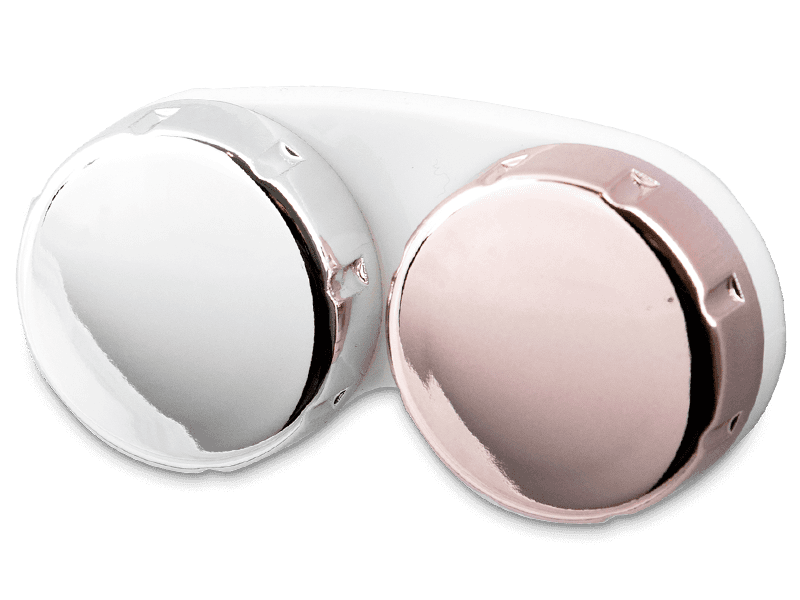 Astuccio porta lenti metallizzato – pink/silver 