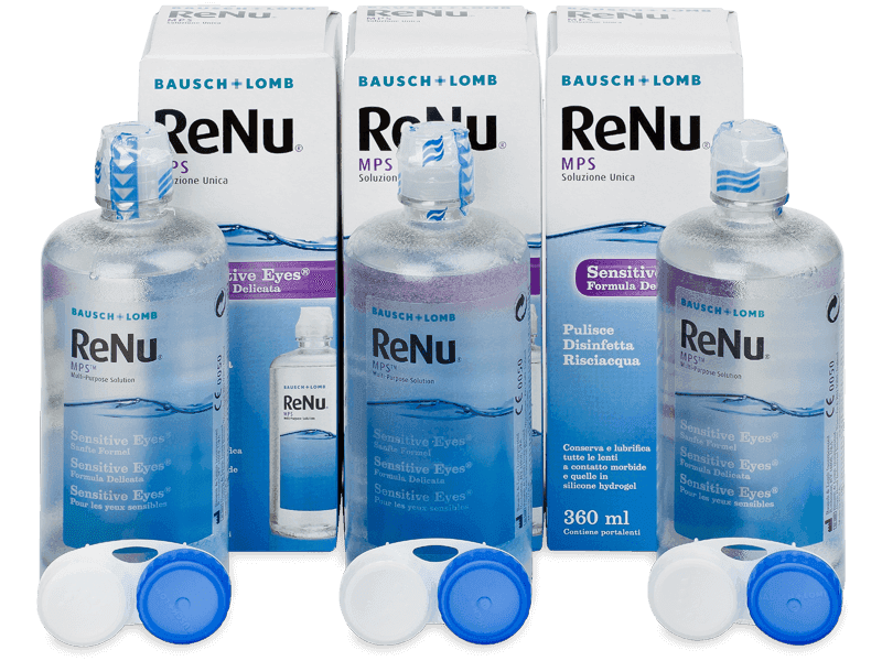 Soluzione ReNu MPS Sensitive Eyes 3 x 360 ml - Economy 3-pack - solution
