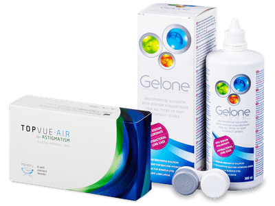 TopVue Air for Astigmatism (6 lenti) + soluzione Gelone 360 ml