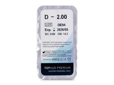 TopVue Premium (1 lente) - Blister pack preview