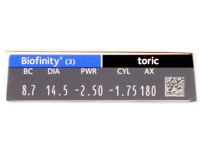 Biofinity Toric (3 lenti) - Attributes preview
