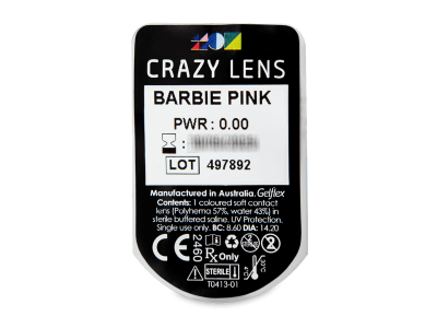 CRAZY LENS - Barbie Pink - giornaliere non correttive (2 lenti) - Blister pack preview