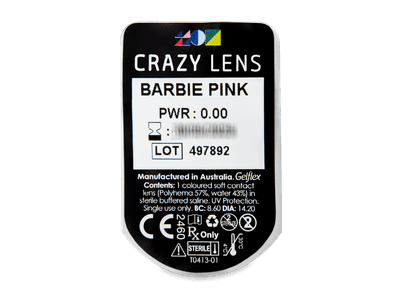 CRAZY LENS - Barbie Pink - giornaliere non correttive (2 lenti) - Blister pack preview