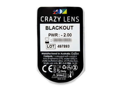 CRAZY LENS - Black Out - giornaliere correttive (2 lenti) - Blister pack preview