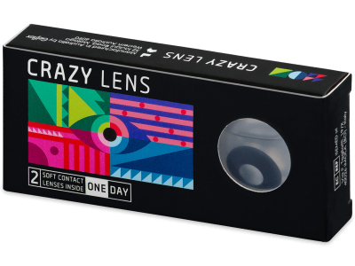CRAZY LENS - Black Out - giornaliere correttive (2 lenti) - Coloured contact lenses