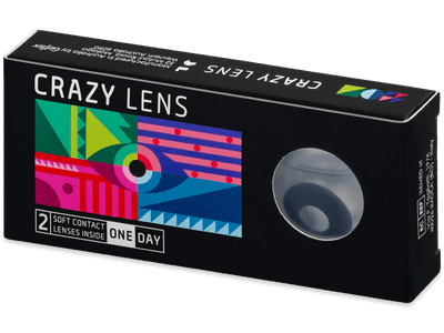 CRAZY LENS - Black Out - giornaliere correttive (2 lenti) - Coloured contact lenses