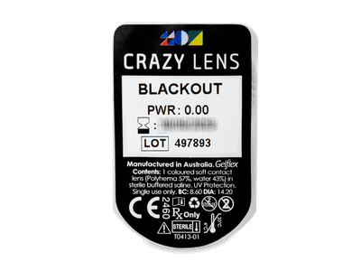 CRAZY LENS - Black Out - giornaliere non correttive (2 lenti) - Blister pack preview