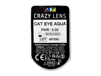 CRAZY LENS - Cat Eye Aqua - giornaliere non correttive (2 lenti) - Blister pack preview