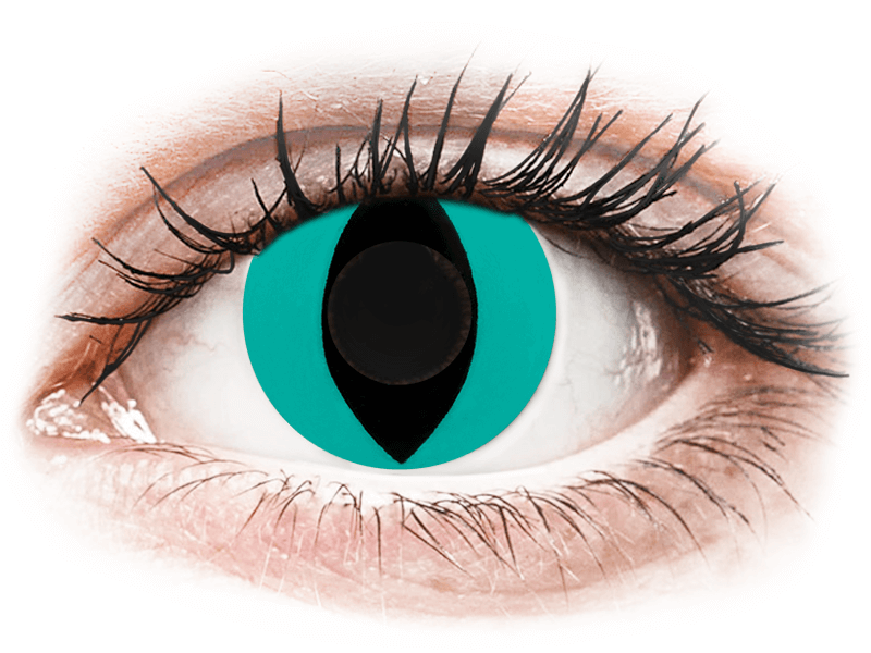 CRAZY LENS - Cat Eye Aqua - giornaliere non correttive (2 lenti) - Coloured contact lenses