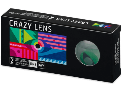 CRAZY LENS - Cat Eye Green - giornaliere non correttive (2 lenti)