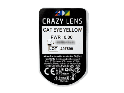 CRAZY LENS - Cat Eye Yellow - giornaliere non correttive (2 lenti) - Blister pack preview