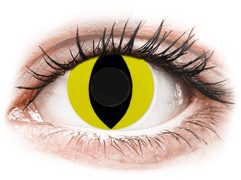 CRAZY LENS - Cat Eye Yellow - giornaliere non correttive (2 lenti) - Coloured contact lenses