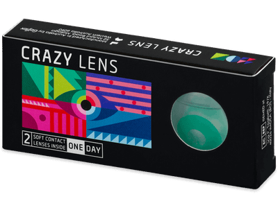 CRAZY LENS - Emerald Green - giornaliere correttive (2 lenti) - Coloured contact lenses