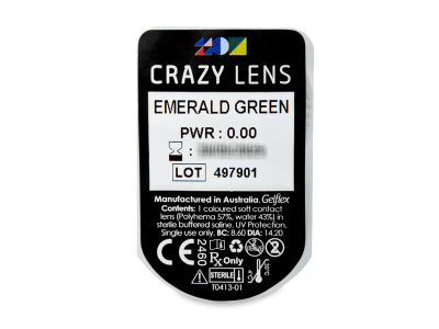 CRAZY LENS - Emerald Green - giornaliere non correttive (2 lenti) - Blister pack preview