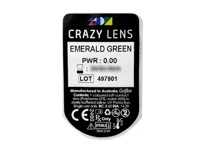 CRAZY LENS - Emerald Green - giornaliere non correttive (2 lenti) - Blister pack preview