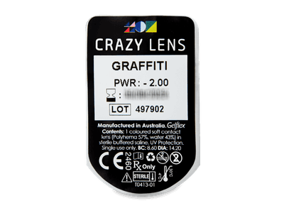 CRAZY LENS - Graffiti - giornaliere correttive (2 lenti) - Blister pack preview