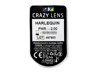 CRAZY LENS - Harlequin - giornaliere correttive (2 lenti) - Blister pack preview