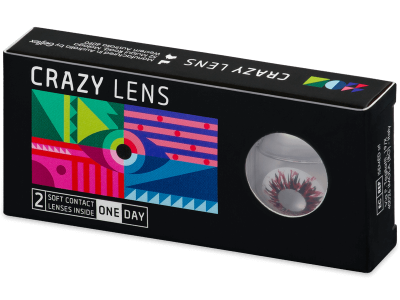 CRAZY LENS - Harlequin Black - giornaliere correttive (2 lenti) - Coloured contact lenses
